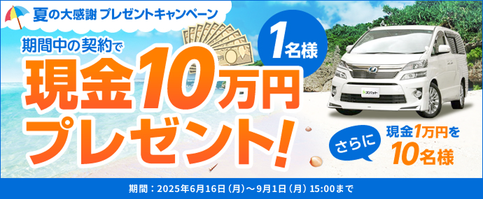 車買取 大感謝 プレゼントキャンペーン
