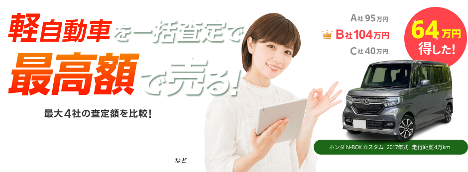 軽自動車を一括査定で最高額で売る!【ズバット 車買取】